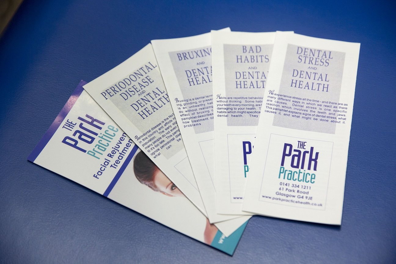 private dental option leaflets offered at The Park Practice 